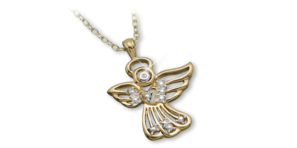 Prívesok Anjel s čírymi krištáľmi 