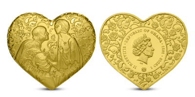 Romeo a Júlia minca v tvare srdca 