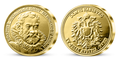 Rímsky cisár Rudolf II. na památnej medaile