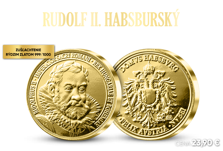 Rímsky cisár Rudolf II. na památnej medaile