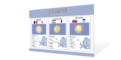 Sada pamätných euromincí - Slovinsko 2008, Luxembursko 2008, Belgicko 2010