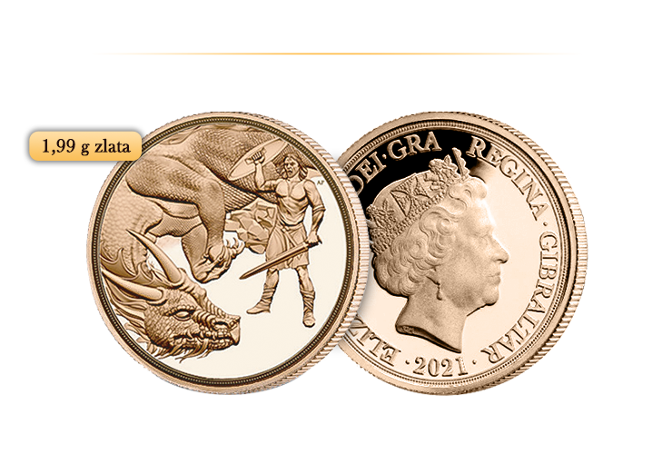 Tradičný zlatý quarter sovereign 2021