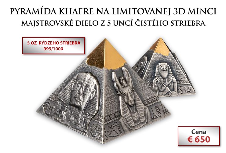 Pyramída Khafre na limitovanej 3D minci