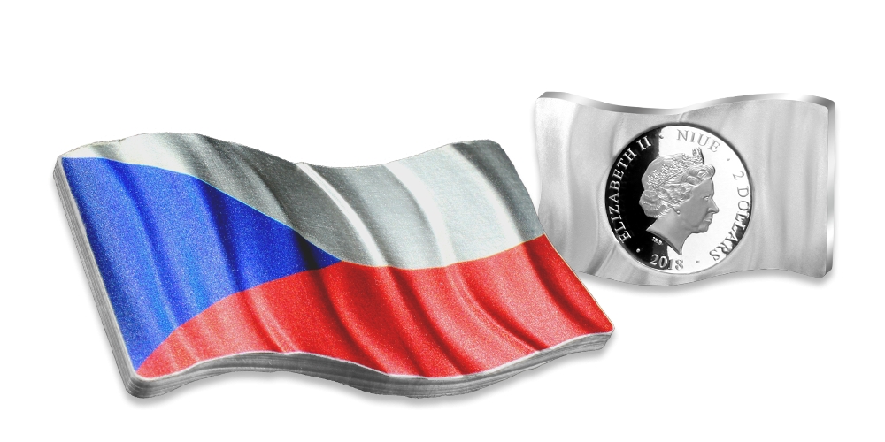 Československá vlajka - symbol štátnosti na 1 unci rýdzeho striebra!