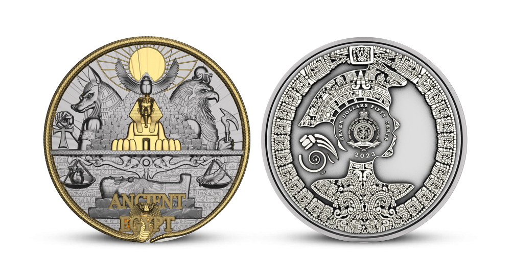 Staroveký Egypt na minci z rýdzeho striebra 999/1000