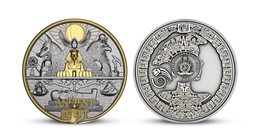 Staroveký Egypt na minci z rýdzeho striebra 999/1000 Staroveký Egypt na minci z rýdzeho striebra 999/1000