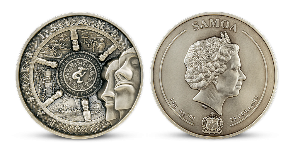 Veľkonočný ostrov - 1 kg strieborná minca