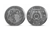 Pútnický kostol sv. Jána Nepomuckého na minci vyrazenej do 5 uncí rýdzeho striebra 999/1000