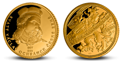 Pamätná mediale z pravého zlata dostupná pre každého | Svätý Václav Pamätná medaila zo 14-karátového zlata 