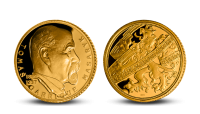 T. G. Masaryk - pamätná medaila zo 14-karátového zlata 