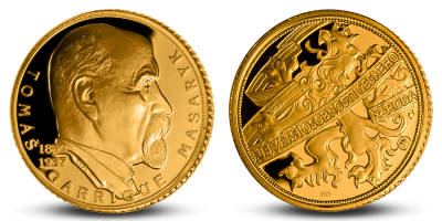 Pamätná mediale z pravého zlata dostupná pre každého | T. G. Masaryk Pamätná medaila zo 14-karátového zlata 