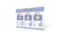 Sada pamätných euromincí - Taliansko 2005, Rakúsko 2009, Belgicko 2012