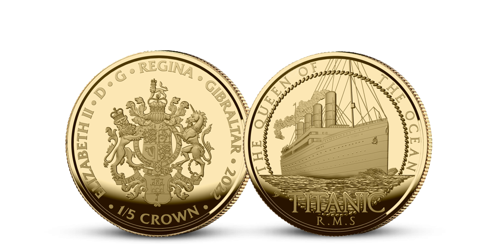 110. výročie potopenia Titanicu na minci z 1/5 oz rýdzeho zlata