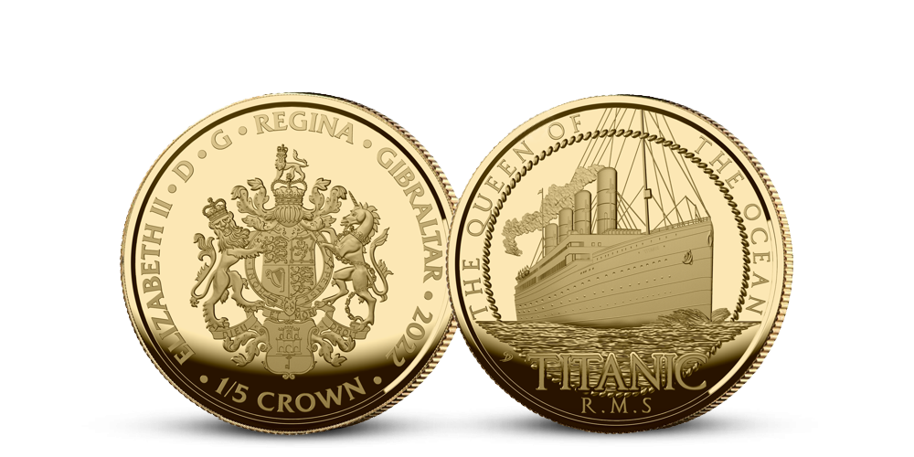 110. výročie potopenia Titanicu na minci z 1/5 oz rýdzeho zlata 110. výročie potopenia Titanicu na minci z 1/5 oz rýdzeho zlata