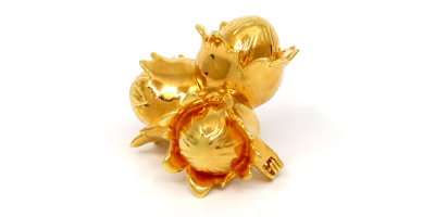Rozprávkový šperk Tri oriešky zušľachtený rýdzim zlatom