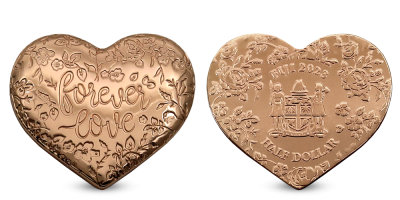 Minca v špeciálnom tvare srdca oslavujúca večnú lásku