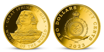Majestátna Veľká sfinga v rýdzom zlate