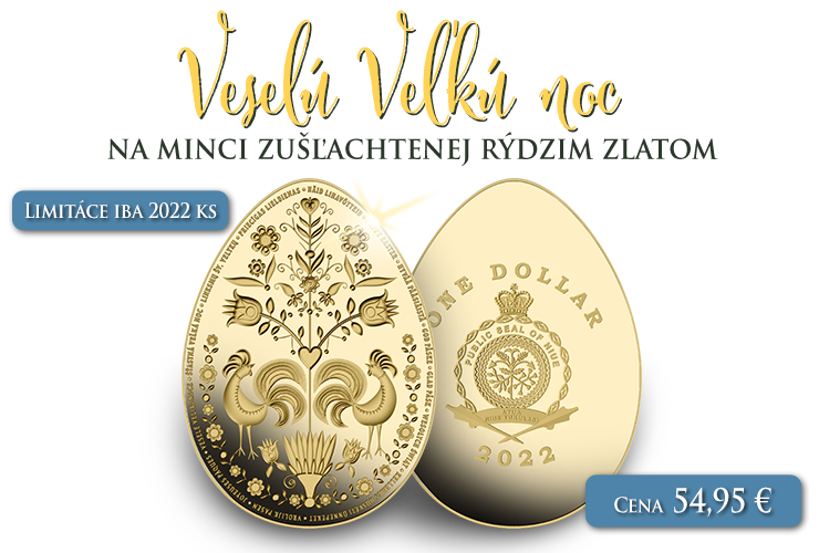 Veľkonočná mince v tvare vajcia Pysanka