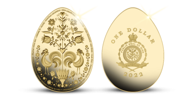 Veľkonočná mince v tvare vajca Pysanka 2022