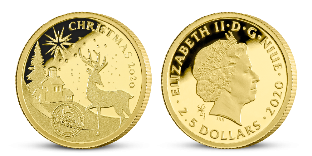 Veselé Vianoce 2020 na zlatej minci 0,50 g