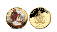 Zázrak v Betleheme - Vianočná minca zušľachtená rýdzim zlatom a parciálnym kolorovaním