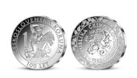100. výročie založenia československej meny na 2 unciach rýdzeho striebra