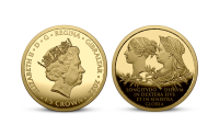185. výročie kráľovnej Viktorie na zlatej minci