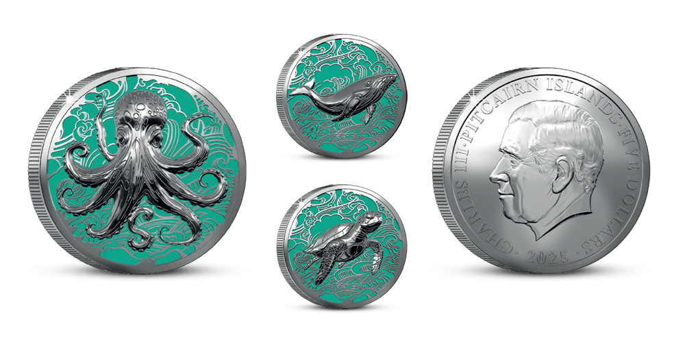 Zázraky oceánu, sada troch mincí z rýdzeho striebra 999/1000