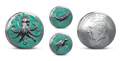 Zázraky oceánu, sada troch mincí z rýdzeho striebra, 2025