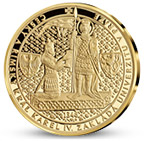 Pamätná medaila Karol IV. zušľachtená rýdzim zlatom