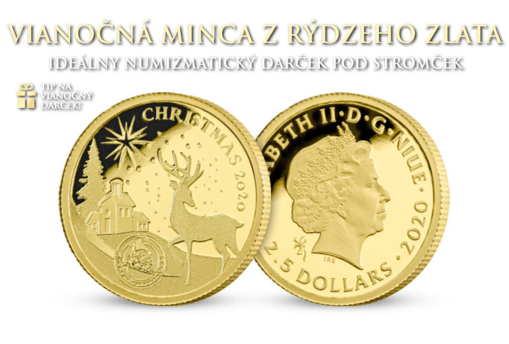 Veselé Vianoce 2020 na zlatej minci 0,50 g