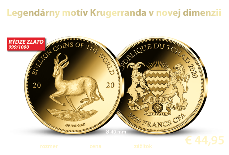 Legendárny motív Krugerrandu v novej dimenzii