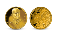 Prezident Edvard Beneš na medaile zo 14-karátového zlata 