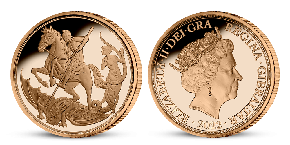 Zlatý štvrť Sovereign 2022 - minca z 22-karátového zlata Zlatý štvrť Sovereign 2022 - minca z 22-karátového zlata