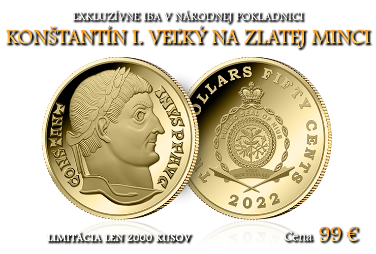 Zlatá minca Konštantín Veľký