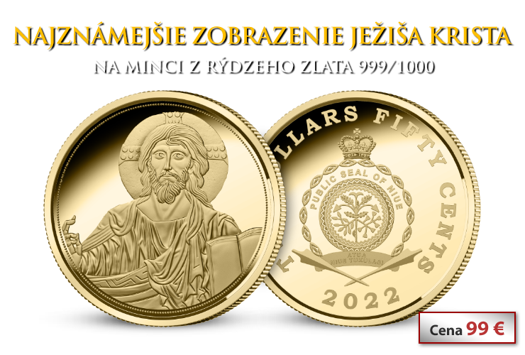 Najznámejšie vyobrazenie Ježiša Krista na minci z rýdzeho zlata 