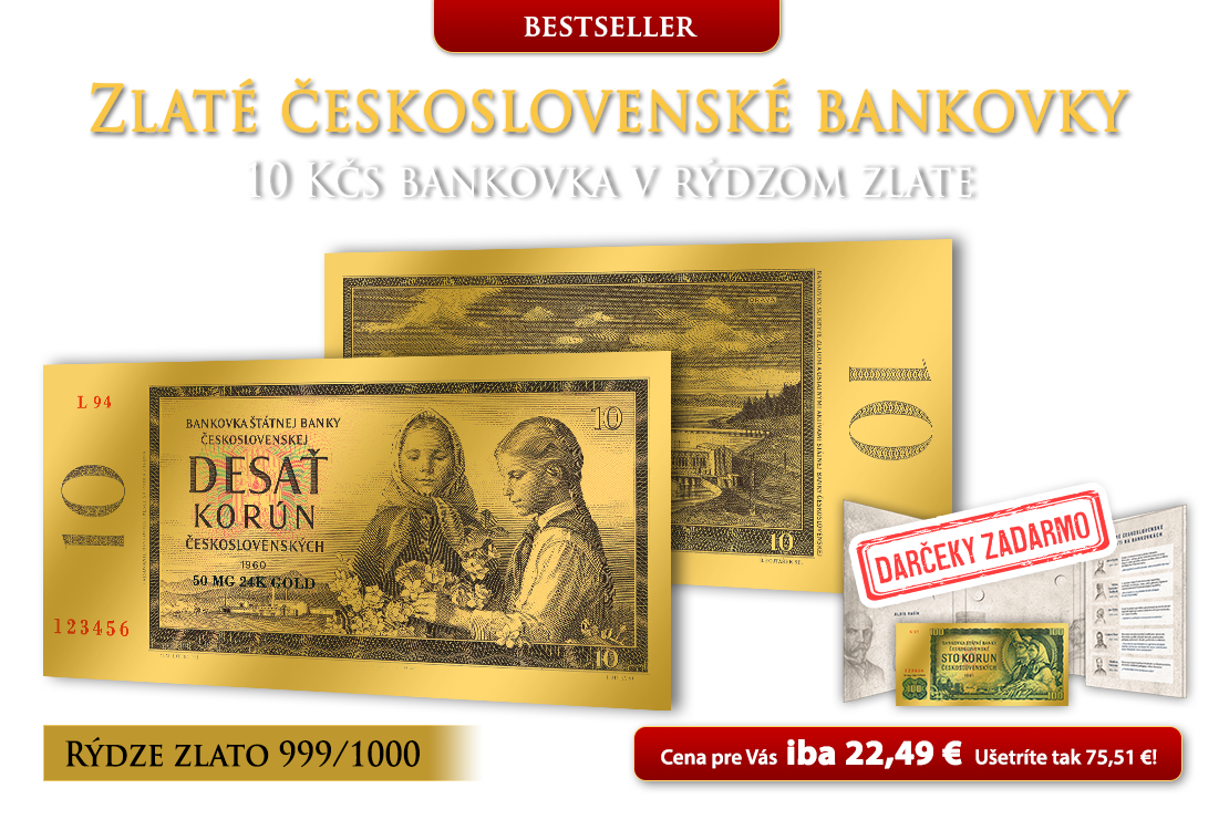 Zlat&eacute; repliky československ&yacute;ch bankoviek