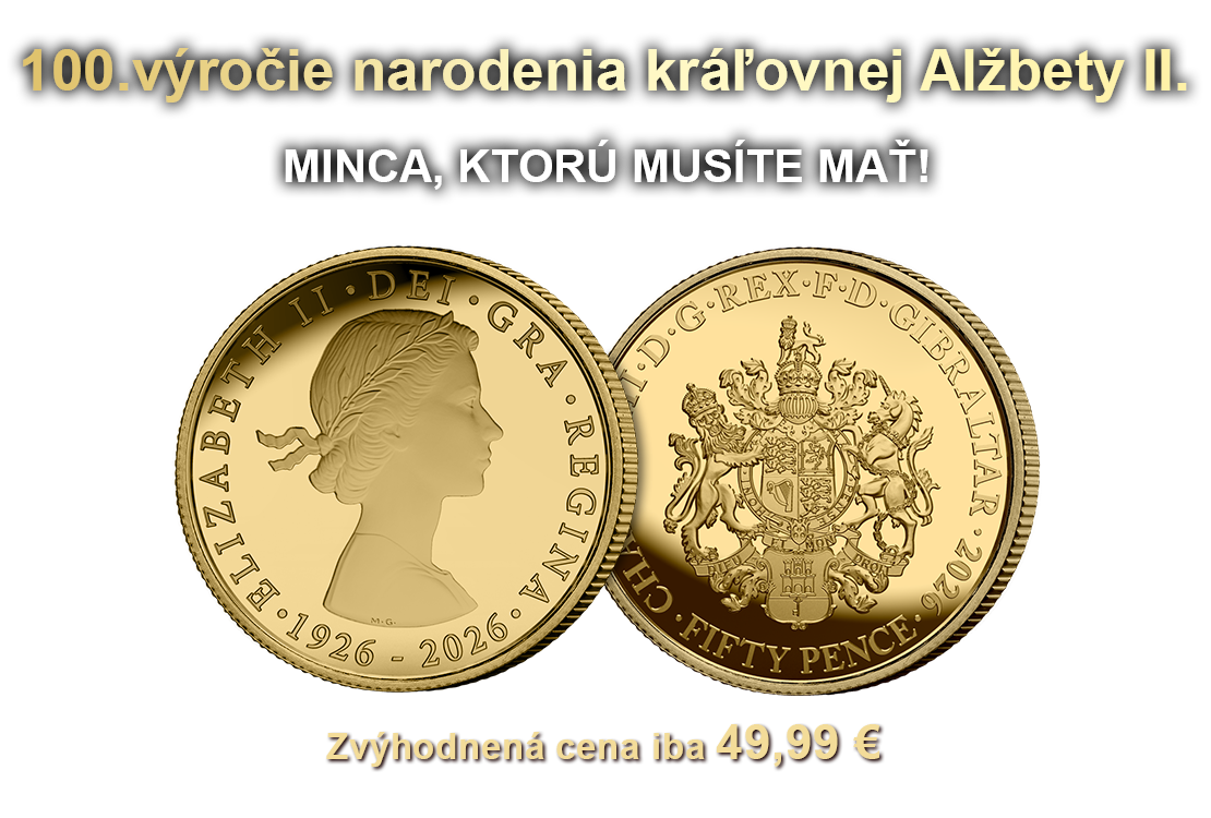 100 rokov odkazu kr&aacute;ľovnej Alžbety II. zvečnen&yacute;ch v r&yacute;dzom zlate
