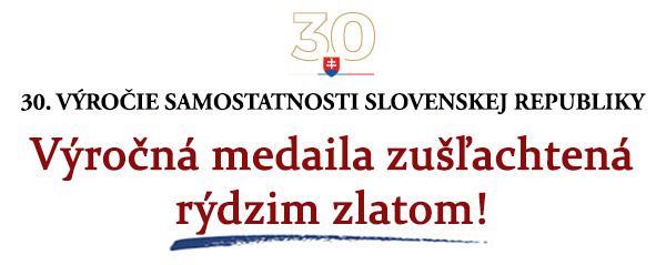 Pamätná medaila 30. výročie samostatnosti Slovenskej republiky len za 5,95 €